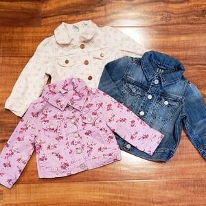 Baby GAP NWOT 12-18 months set of three jean jackets
